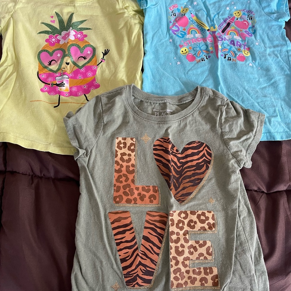The Children's Place Yellow, Blue, and Gray Tees